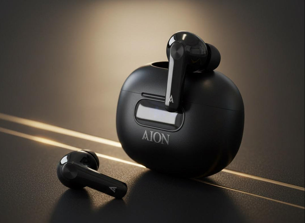 AION Flow — écouteurs sans fil, packshot produit